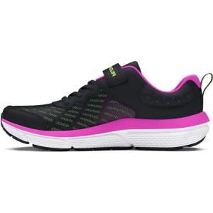 imageUnder Armour Unisexs Pre School Assert 10 Alternate Closure Running Shoe002 BlackVivid MagentaMorph Green