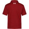 imageUnder Armour Boys Short Sleeve Ua Match Polo Collared Shirt Chest Logo Soft ampamp ComfortableRed Stripe