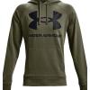 imageUnder Armour Mens Rival Fleece Big Logo HoodieMarine Od Greenblack