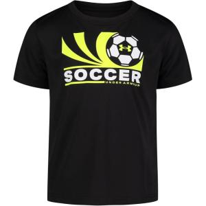 imageUnder Armour Boys Short Sleeve Shirt Crewneck Lightweight and Breathable Sports Graphic TeesBlack Soccer