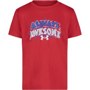 imageUnder Armour Boys Short Sleeve Shirt Crewneck Lightweight and Breathable Sports Graphic TeesEther Blue  Lets Go Ss