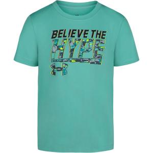 imageUnder Armour Boys Short Sleeve Shirt Crewneck Lightweight and Breathable Sports Graphic TeesRadial Turq