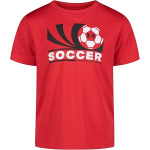 imageUnder Armour Boys Short Sleeve Shirt Crewneck Lightweight and Breathable Sports Graphic TeesRed Soccer