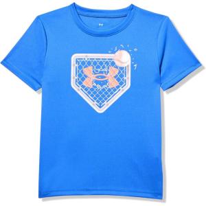 imageUnder Armour Boys Short Sleeve Shirt Crewneck Lightweight and Breathable Sports Graphic TeesTeam Royal  Tech Baseball Fence Ss