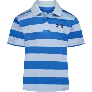imageUnder Armour Boys Short Sleeve Ua Match Polo Collared Shirt Chest Logo Soft ampamp ComfortableBlue Calm Print