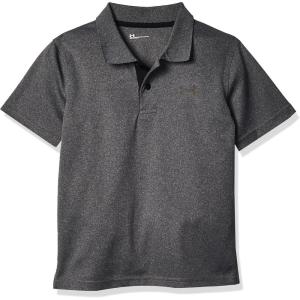 imageUnder Armour Boys Short Sleeve Ua Match Polo Collared Shirt Chest Logo Soft ampamp ComfortableGray Black Black