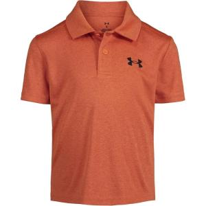 imageUnder Armour Boys Short Sleeve Ua Match Polo Collared Shirt Chest Logo Soft ampamp ComfortablePanic Orange Twist