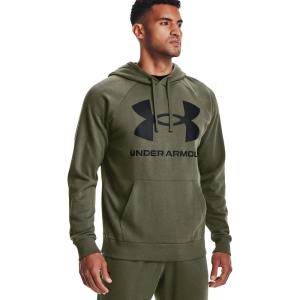imageUnder Armour Mens Rival Fleece Big Logo HoodieMarine Od Greenblack