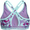 imageUnder Armour Girls Crossback Printed BraPlanet Purple 577Meteor Pink