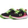 imageUnder Armour UnisexChild Pre School Assert 9 Alternate Closure SneakerBlack 001Quirky Lime