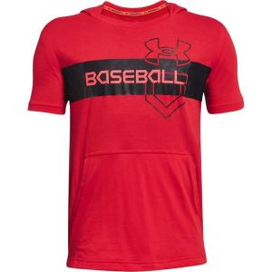 imageUnder Armour Boys Baseball Short Sleeve HoodieRed 600Beta