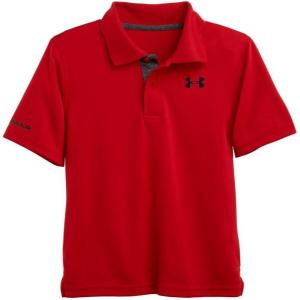 imageUnder Armour BabyBoys Short Sleeve Ua Match Polo Collared Shirt Chest Logo Soft ampamp ComfortableRed Carbon Heather Black