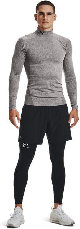 imageUnder Armour Mens ColdGear Compression MockCharcoal Light HeatherBlack