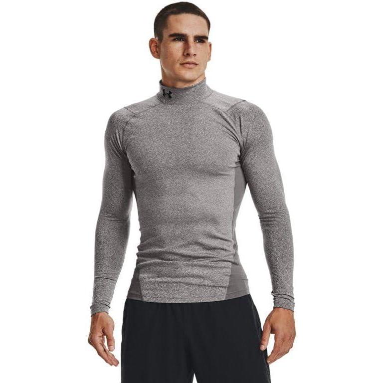 imageUnder Armour Mens ColdGear Compression MockCharcoal Light HeatherBlack