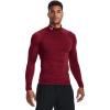 imageUnder Armour Mens ColdGear Compression MockCardinalWhite