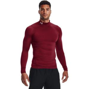 imageUnder Armour Mens ColdGear Compression MockCardinalWhite
