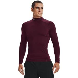 imageUnder Armour Mens ColdGear Compression MockMaroonWhite