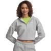 imageUnder Armour Womens Rival Fleece Piped Half Zip Hoodie011 Mod Gray Light Heather   White