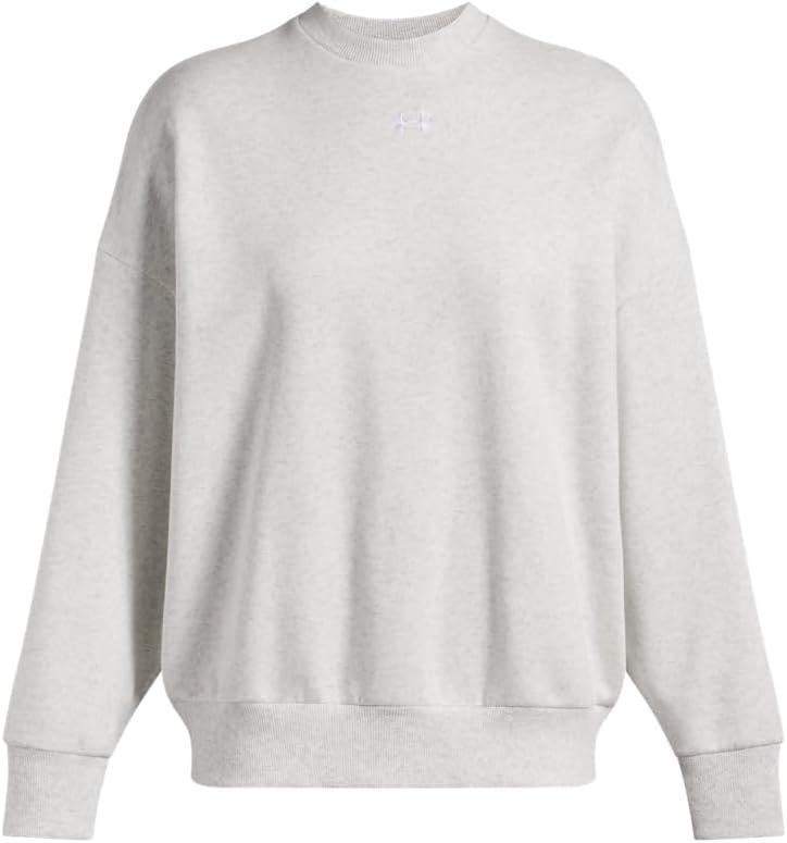 imageUnder Armour Womens Rival Fleece Oversized Crew023 Distant Gray   White