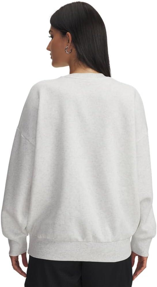 imageUnder Armour Womens Rival Fleece Oversized Crew023 Distant Gray   White