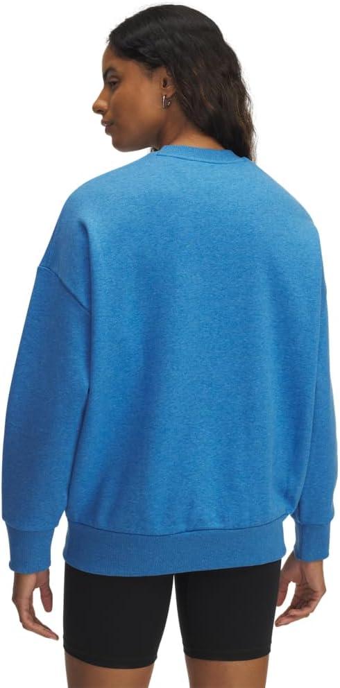 imageUnder Armour Womens Rival Fleece Oversized Crew403 Blue Atlantis Light Heather   Blue Atlantis