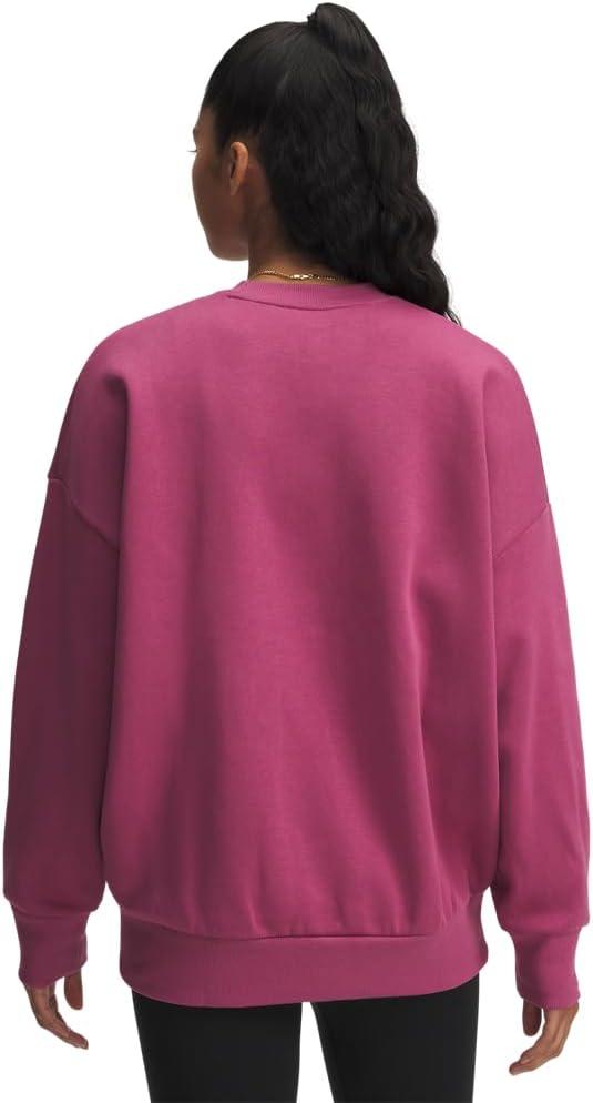 imageUnder Armour Womens Rival Fleece Oversized Crew659 Fuchsia Dusk   White