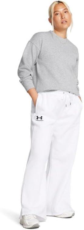 imageUnder Armour womens Unstoppable Fleece Crew Neck011 Mod Gray Light Heather   Black