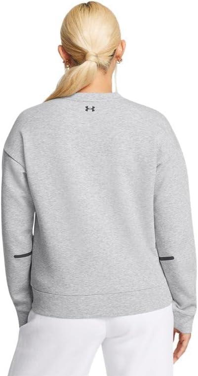 imageUnder Armour womens Unstoppable Fleece Crew Neck011 Mod Gray Light Heather   Black