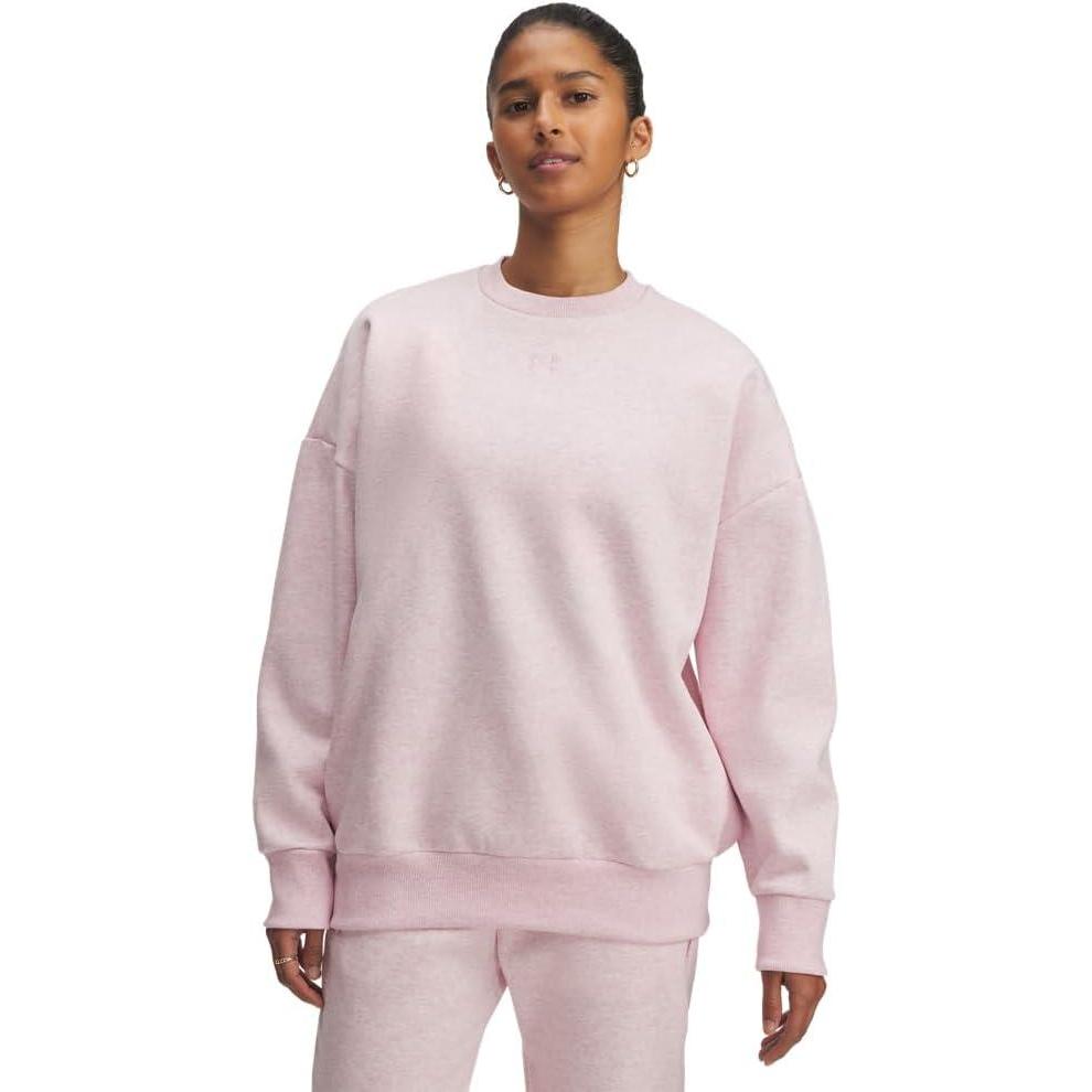 imageUnder Armour Womens Rival Fleece Oversized Crew649 Prime Pink Light Heather   Prime Pink