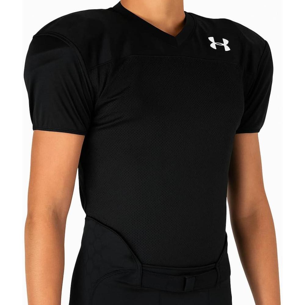 imageUnder Armour YouthBoys Football Jersey for Parctice ampamp Game Day Breathable LightweightBlack