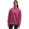 imageUnder Armour Womens Rival Fleece Oversized Crew659 Fuchsia Dusk   White