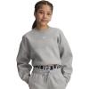 imageUnder Armour girls Rival Fleece Oversized Crew011 Mod Gray Light Heather   White
