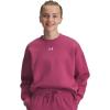 imageUnder Armour girls Rival Fleece Oversized Crew659 Fuchsia Dusk   White