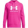imageUnder Armour womens Rival Fleece Big Logo Hoodie652 Rebel Pink   White