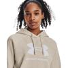 imageUnder Armour womens Rival Fleece Big Logo Hoodie784 Oatmeal Light Heather   White