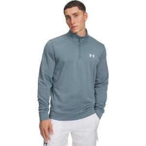 imageUnder Armour Mens Armourfleece 14 Zip587 Jasper Blue   White