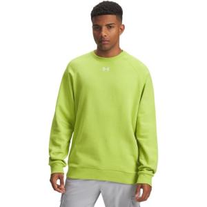 imageUnder Armour Mens Rival Fleece CrewGreen VibeWhite