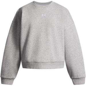 imageUnder Armour girls Rival Fleece Oversized Crew011 Mod Gray Light Heather   White