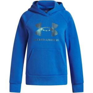 imageUnder Armour girls Rival Fleece Shimmer Hoodie402 Blue Atlantis   Iridescent
