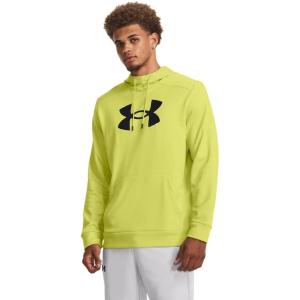 imageUnder Armour mens Armour Fleece Big Logo Hoodie743 Lime Yellow   Black