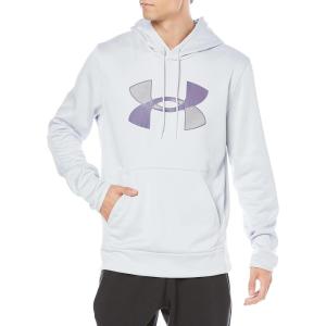 imageUnder Armour mens Armour Fleece Big Logo HoodieHalo Gray 014Twilight Purple