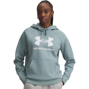 imageUnder Armour womens Rival Fleece Big Logo Hoodie323 Serpentine   White