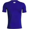 imageUnder Armour Boys HeatGear Armour ShortSleeve TShirt400 Royal   White
