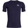 imageUnder Armour Boys HeatGear Armour ShortSleeve TShirt410 Midnight Navy   White