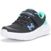 imageUnder Armour unisexchild girls Pre School Surge 4 Alternate Closure004 BlackComet GreenVirtual Violet
