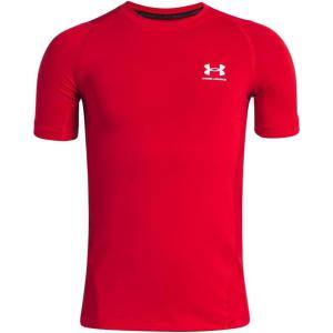 imageUnder Armour Boys HeatGear Armour ShortSleeve TShirt601 Red   White