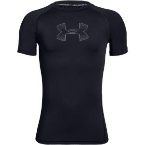 imageUnder Armour Boys HeatGear Armour ShortSleeve TShirtBlack 004Pitch Gray