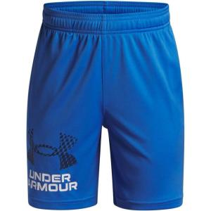 imageUnder Armour Boys Tech Logo ShortsShorts402 Blue Atlantis  Washed Navy  White