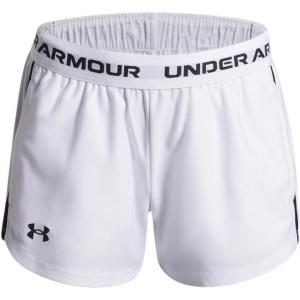 imageUnder Armour Girls Tech Play Up Shorts100 White  White  Black