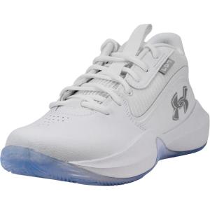 imageUnder Armour UnisexAdult Lockdown 7 Basketball Shoe103 WhiteWhiteMetallic Silver